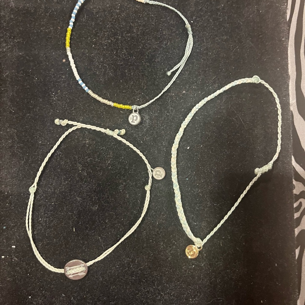 Pura Vida Bracelet Set - Blue, Yellow, Gold Charms
